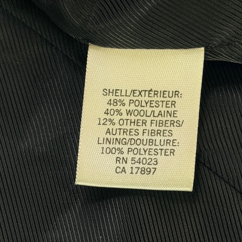 Banana Republic Plaid Wool Blend Trench Coat Double Breasted Classic M - Picture 9 of 11